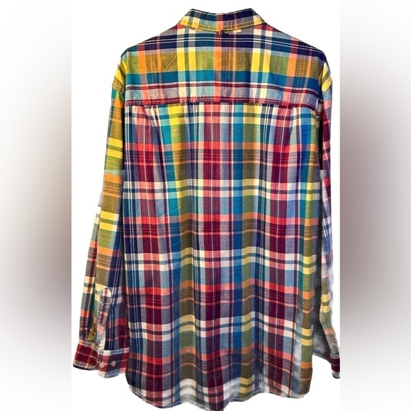 Club Room Long Sleeve Plaid B/D Shirt Sz Large EUC Multicolor Men’s - Picture 2 of 7